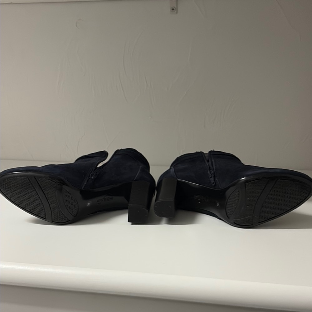 Alfani Blue Ankle Booties with Chunky Heel - Picture 4 of 5